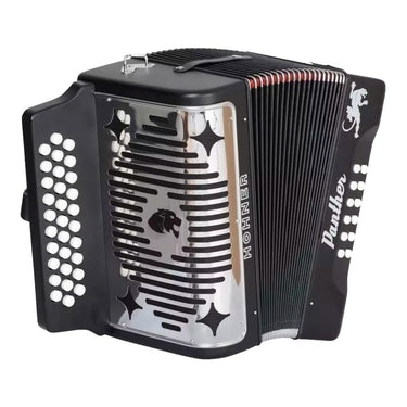 Acordeon Hohner De Botones Panther Ii Fa-si-mib Negro, A4840s